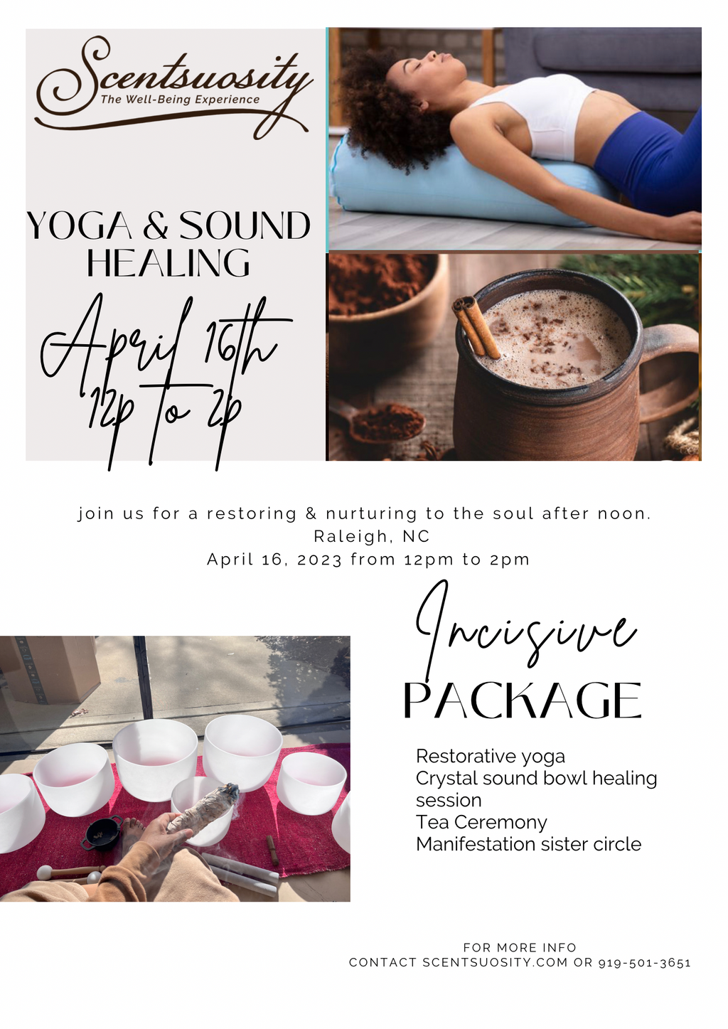 Restorative Yoga & Sound Bowl Healing*   2023 / 12pm to 2pm